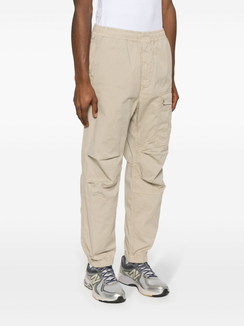 Shop Stone Island Compass-badge Ripstop Cargo Trousers In Neutrals