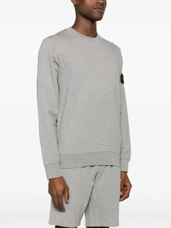 Mens grey sale stone island sweatshirt