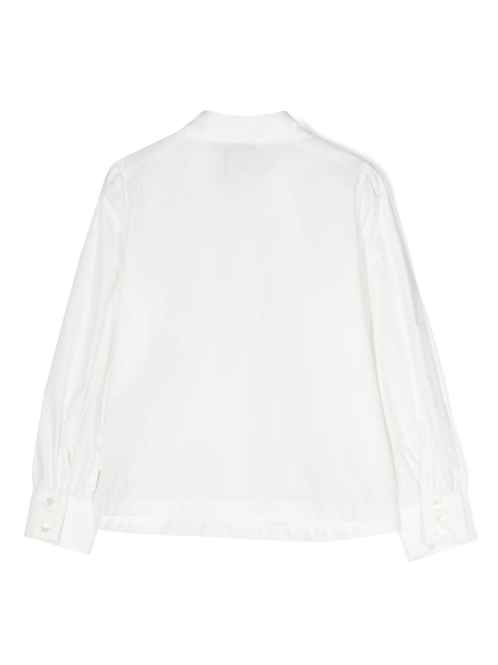 Shop Etro Pleat-detail Cotton Blouse In White