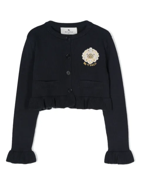 ETRO KIDS 러플 헴 가디건