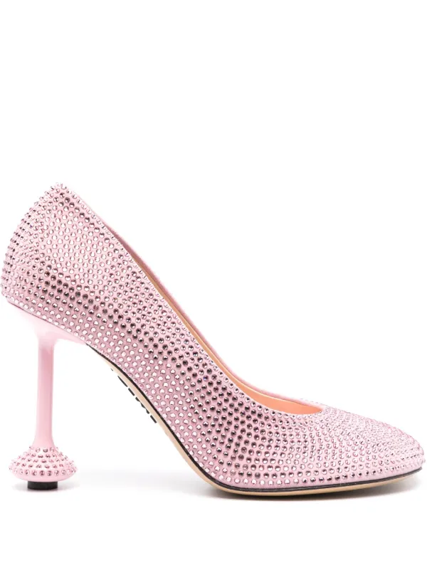 LOEWE Toy 90mm leather pumps women glass Calf Leather Calf Leather Calf Leather 38 Pink