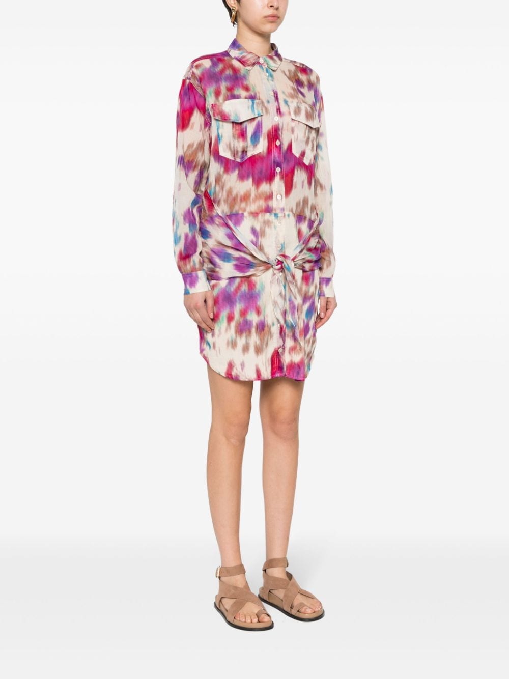 Shop Marant Etoile Nueva Mini Dress In Violett