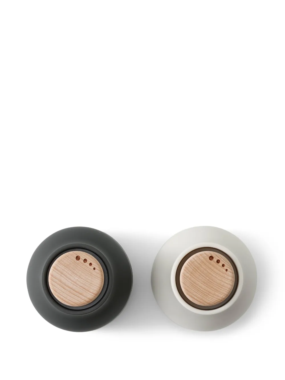 Audo Bottle Grinder Ceramic Salt And Pepper Mill (set Of Two) In Grey