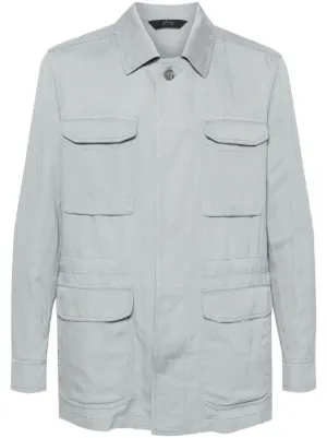 Giorgio Armani シルク ボンバージャケット | ブルー | FARFETCH JP