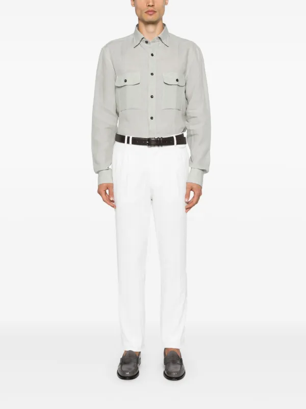 Tシャツ・カットソー Brioni SS25 'Military' shirt (SCFA0LP9111 2600) Brioni Military Shirt | Green | FARFETCH JO
