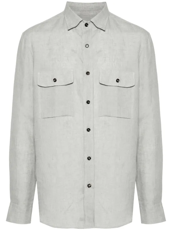 Tシャツ・カットソー Brioni SS25 'Military' shirt (SCFA0LP9111 2600) Brioni Military Shirt | Green | FARFETCH JO