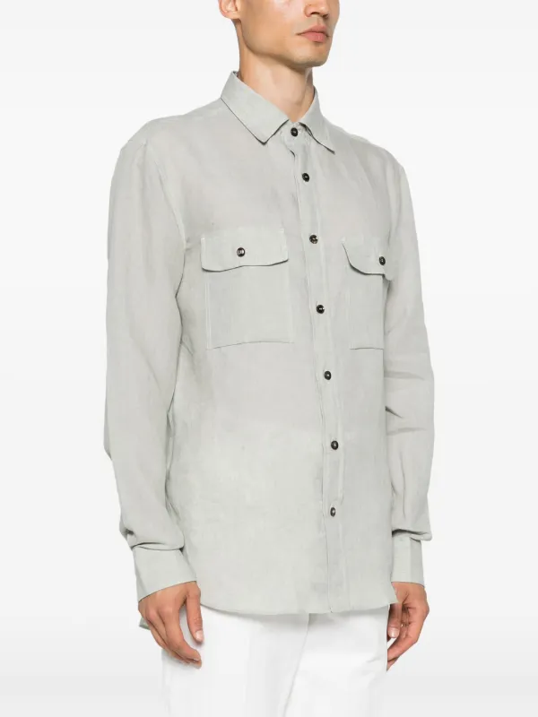 Tシャツ・カットソー Brioni SS25 'Military' shirt (SCFA0LP9111 2600) Brioni Military Shirt | Green | FARFETCH JO