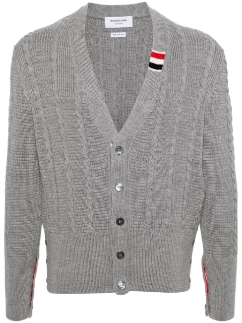 Thom Browne cable-knit virgin-wool cardigan
