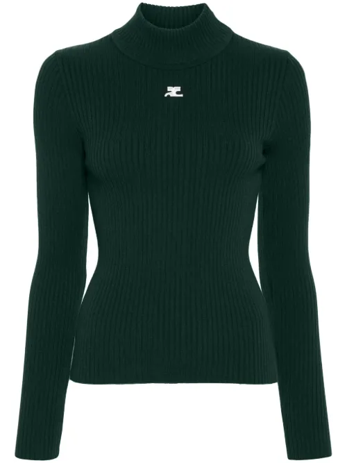 Pull Reedition en maille nervurée - Courrèges - Modalova
