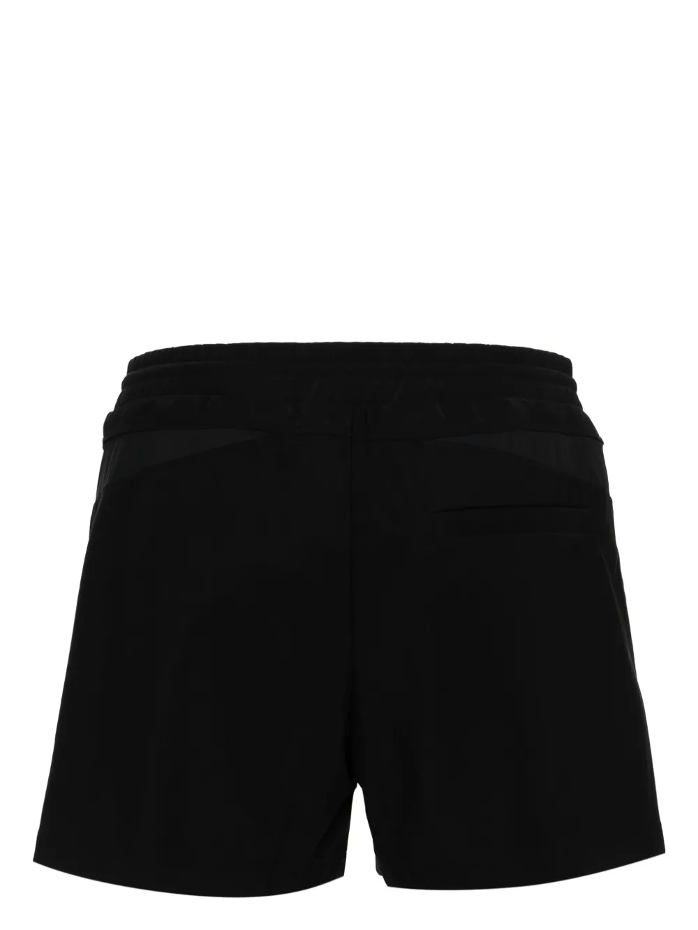 Shop Mugler Panelled Swim Shorts In Black