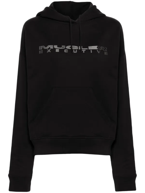 【関税込み】Mugler ブラック Mugler ロゴ フーディ Mugler Logo Hoodie | Black | FARFETCH GE