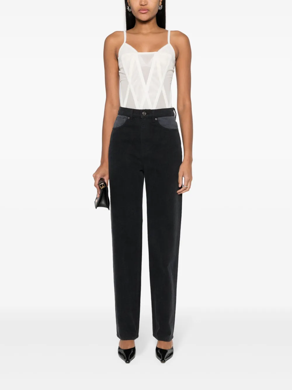 Affordable ROTATE BIRGER CHRISTENSEN two-tone tapered jeans Women