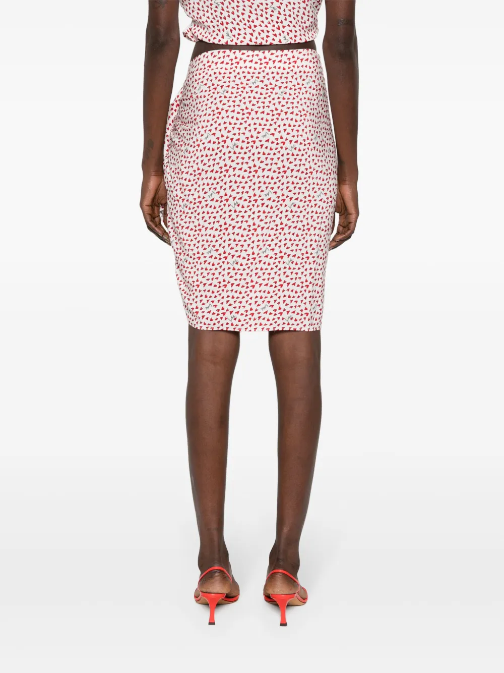Affordable ROTATE BIRGER CHRISTENSEN heart-print frilled mini skirt Women