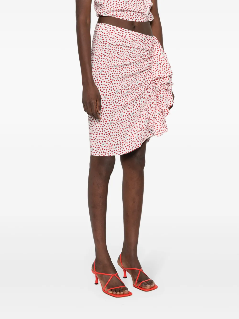 Affordable ROTATE BIRGER CHRISTENSEN heart-print frilled mini skirt Women