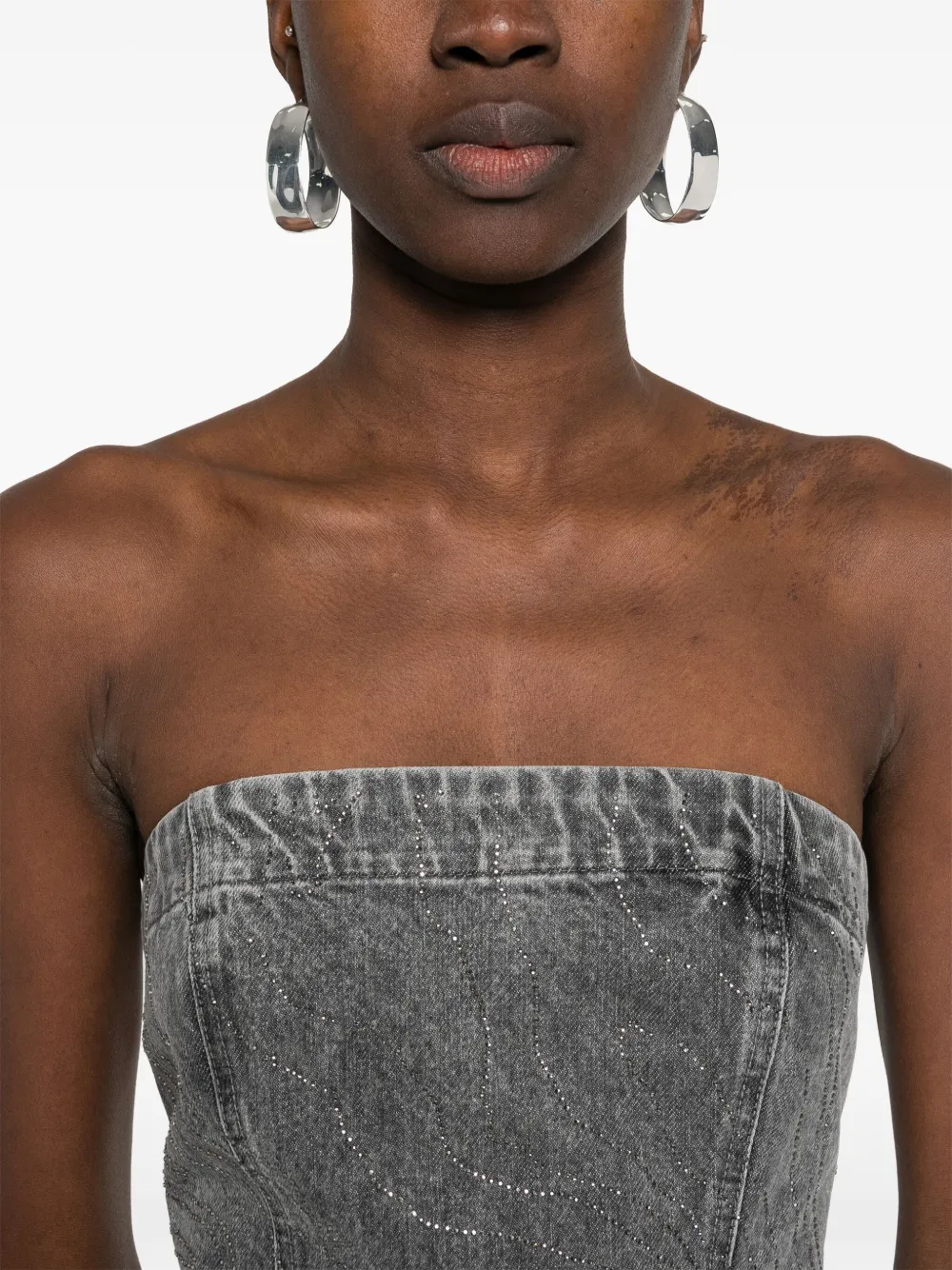 ROTATE BIRGER CHRISTENSEN Denim jurk Grijs