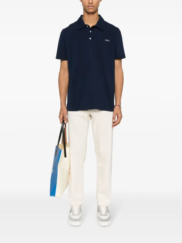 A.P.C. ロゴ ポロシャツ | ブルー | FARFETCH JP