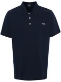 A.P.C. logo-embroidered cotton polo shirt - Blue