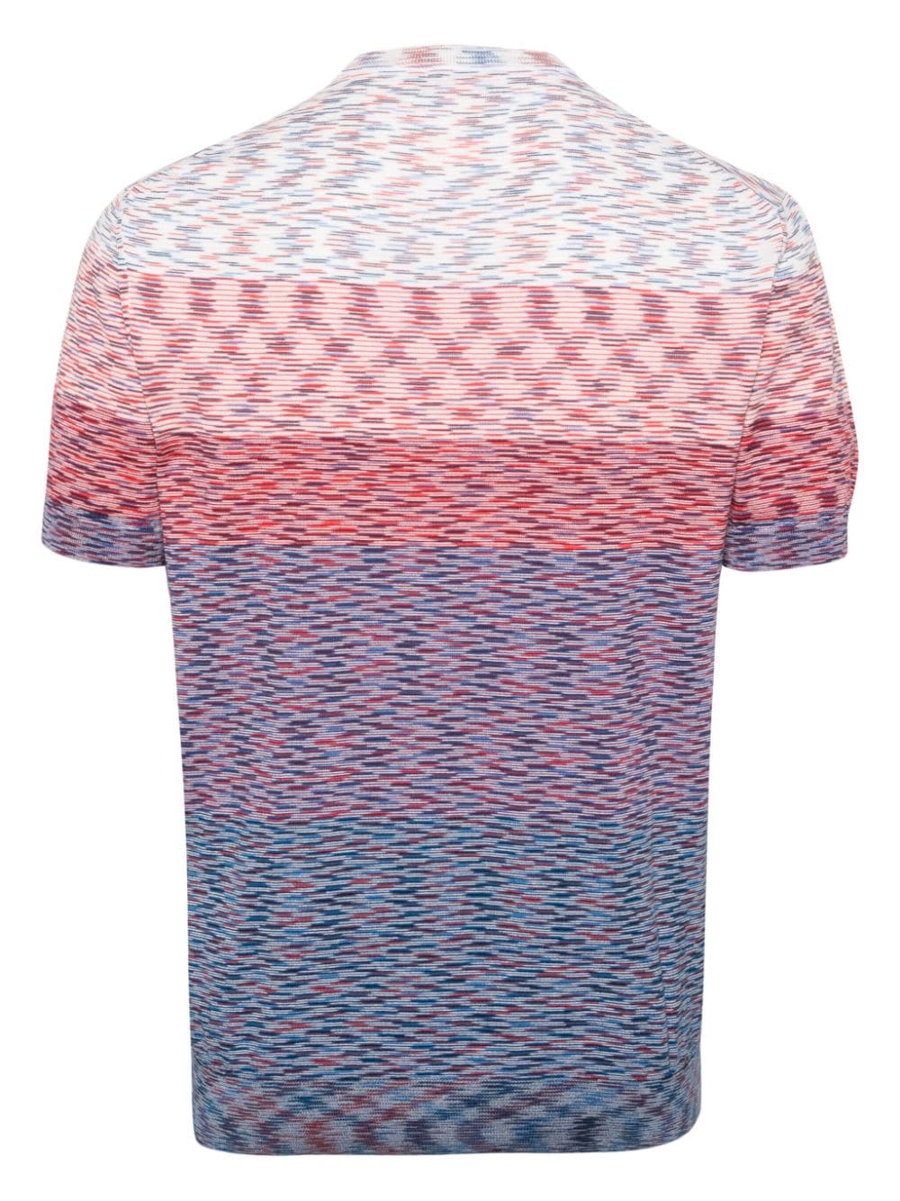 Shop Missoni Slub-pattern Cotton T-shirt In Red