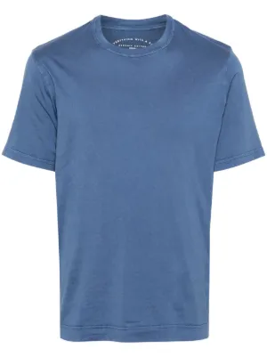 Tシャツ・カットソー FEDELI Men Tops 8UED8014 626 BLUE Fedeli T-Shirts for Men - FARFETCH