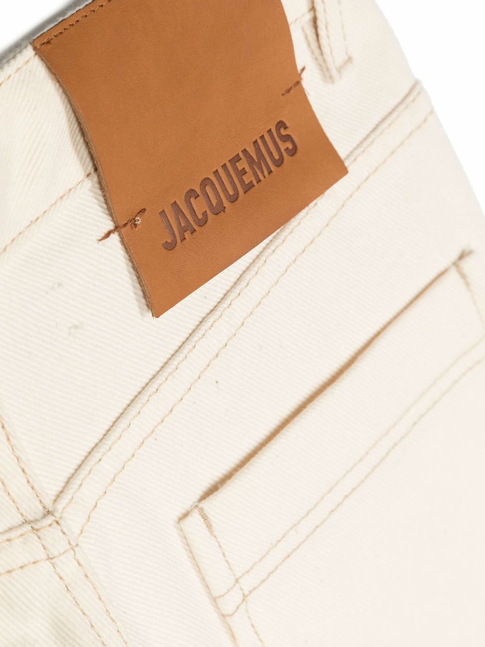 Shop Jacquemus L'enfant Le Short De Nîmes Cotton Shorts In Neutrals