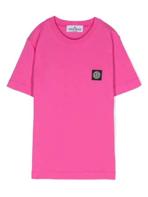 Stone Island Junior Compass-patch cotton Ts-hirt