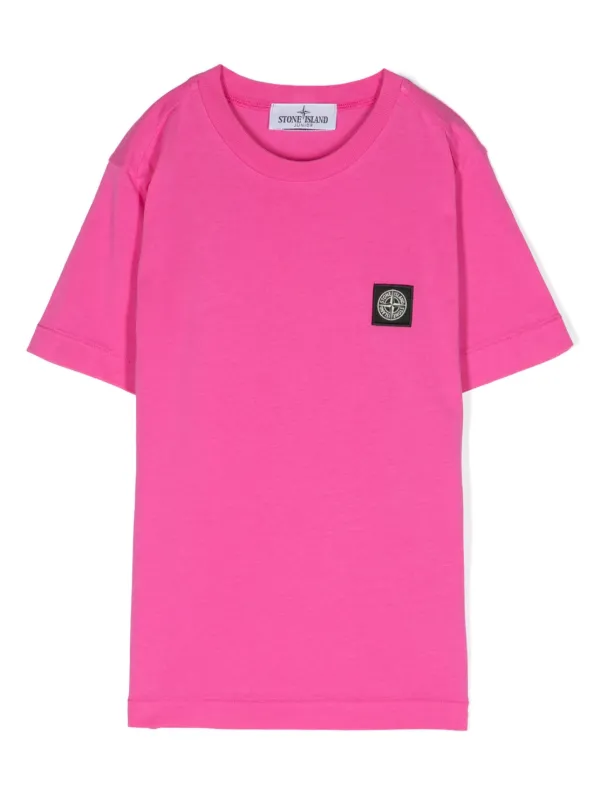 pink stone island tee