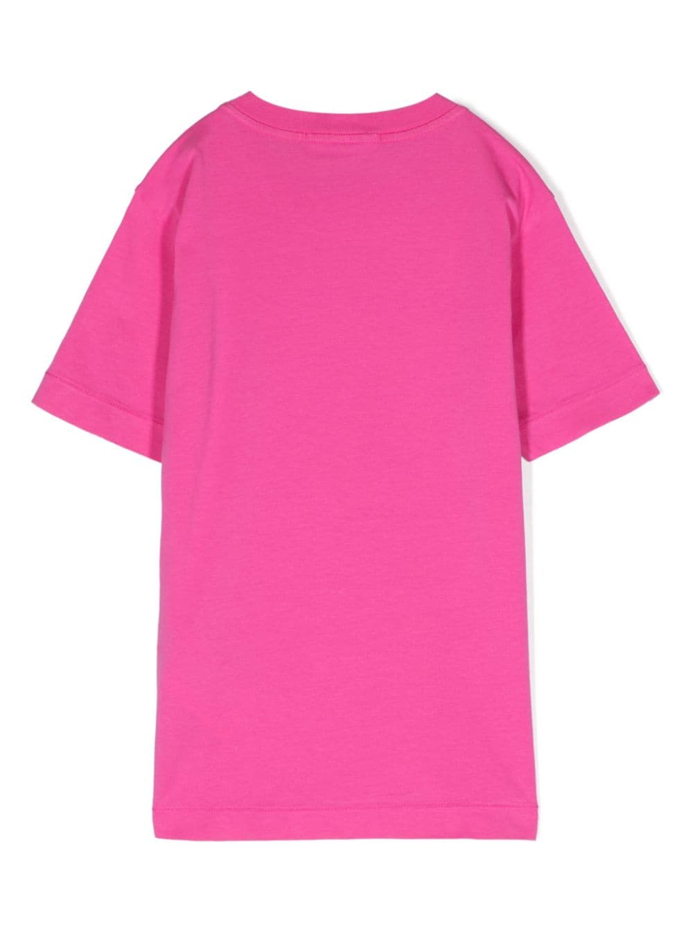 Shop Stone Island Junior Compass-patch Cotton Ts-hirt In Rosa