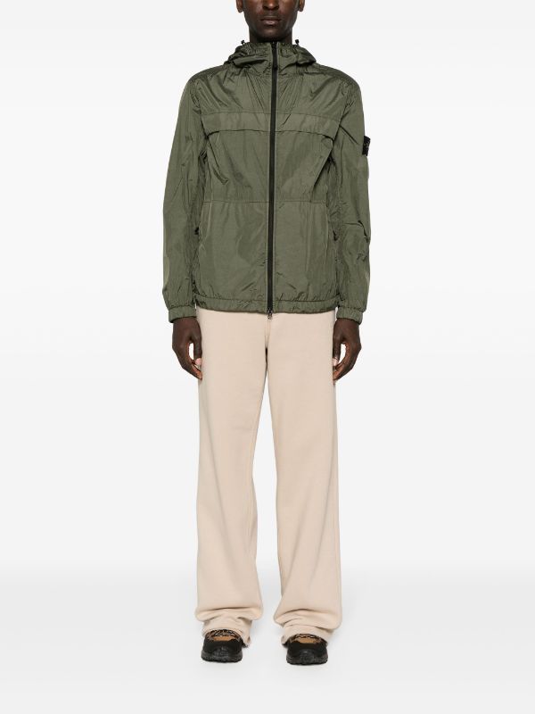 Stone Island Compass-badge Hooded Windbreaker Jacket - Farfetch