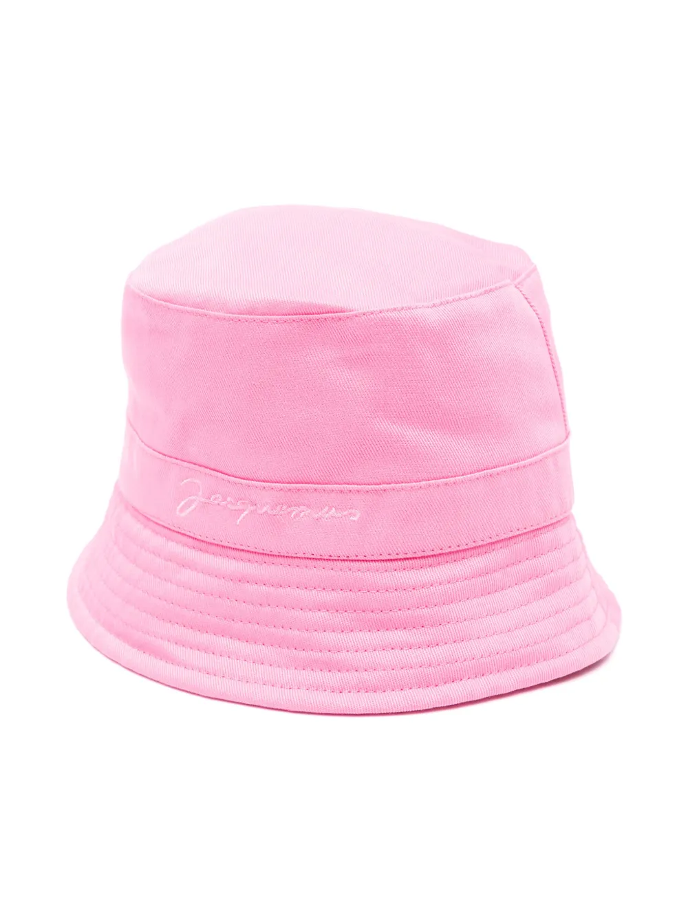 Jacquemus L'enfant Kids' Embroidered-logo Bucket Hat In Pink