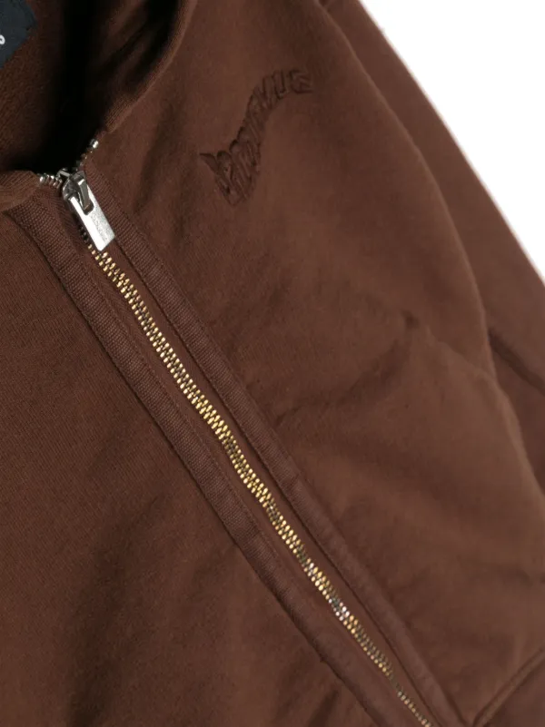 JACQUEMUS L'ENFANT Le Camargue Cotton zip-up Hoodie | Brown | FARFETCH