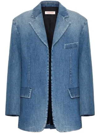 ジャケット Valentino Garavani Denim Blazer Valentino Garavani single-breasted Denim Blazer | Blue