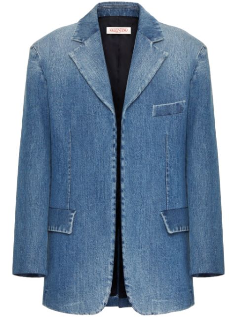 Valentino Garavani single-breasted denim blazer