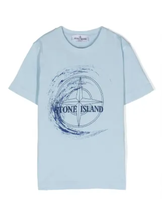 STONE  JUNIOR Tシャツ 3枚セット 140cm Stone Island Junior logo-appliqué Cotton T-shirt | Blue | FARFETCH