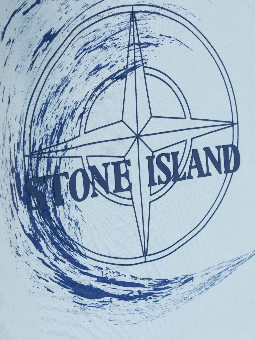 Stone Island Junior Katoenen T-shirt met logopatch Blauw