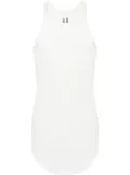 Rick Owens longline cotton tank top - White