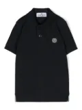 Stone Island Junior Compass-patch piqué polo shirt - Blue