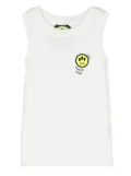 Barrow kids logo-print cotton tank top - White