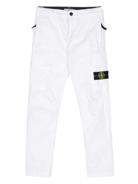 Stone Island Junior Compass-patch straight-leg cargo trousers