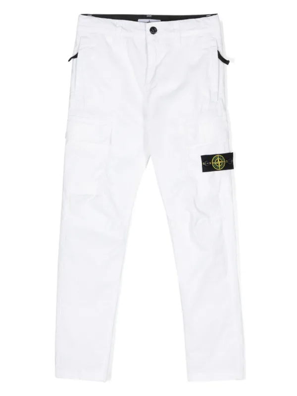 Stone Island Junior ストレート カーゴパンツ | ホワイト | FARFETCH JP