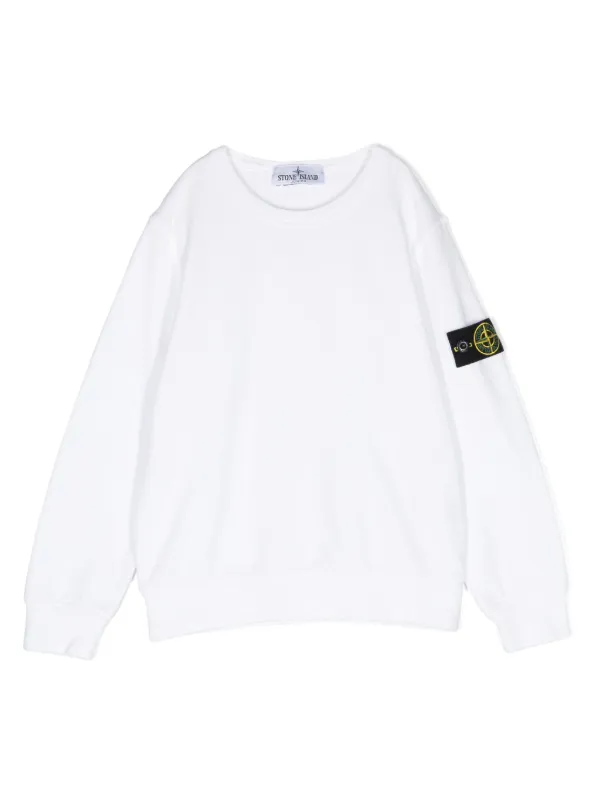 Stone Island Junior Compass-badge Cotton Sweatshirt Farfetch