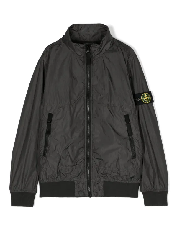 Stone Island Junior ジップアップ ジャケット | グレー | FARFETCH JP