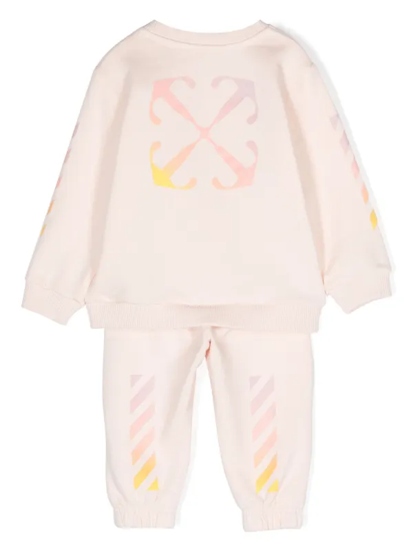 Off White Kids Arrow Rainbow Cotton Tracksuit Farfetch