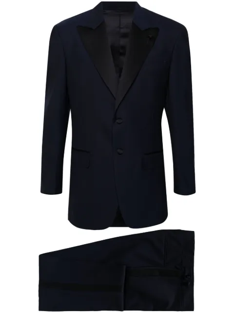 Lardini single-breasted wool-blend suit
