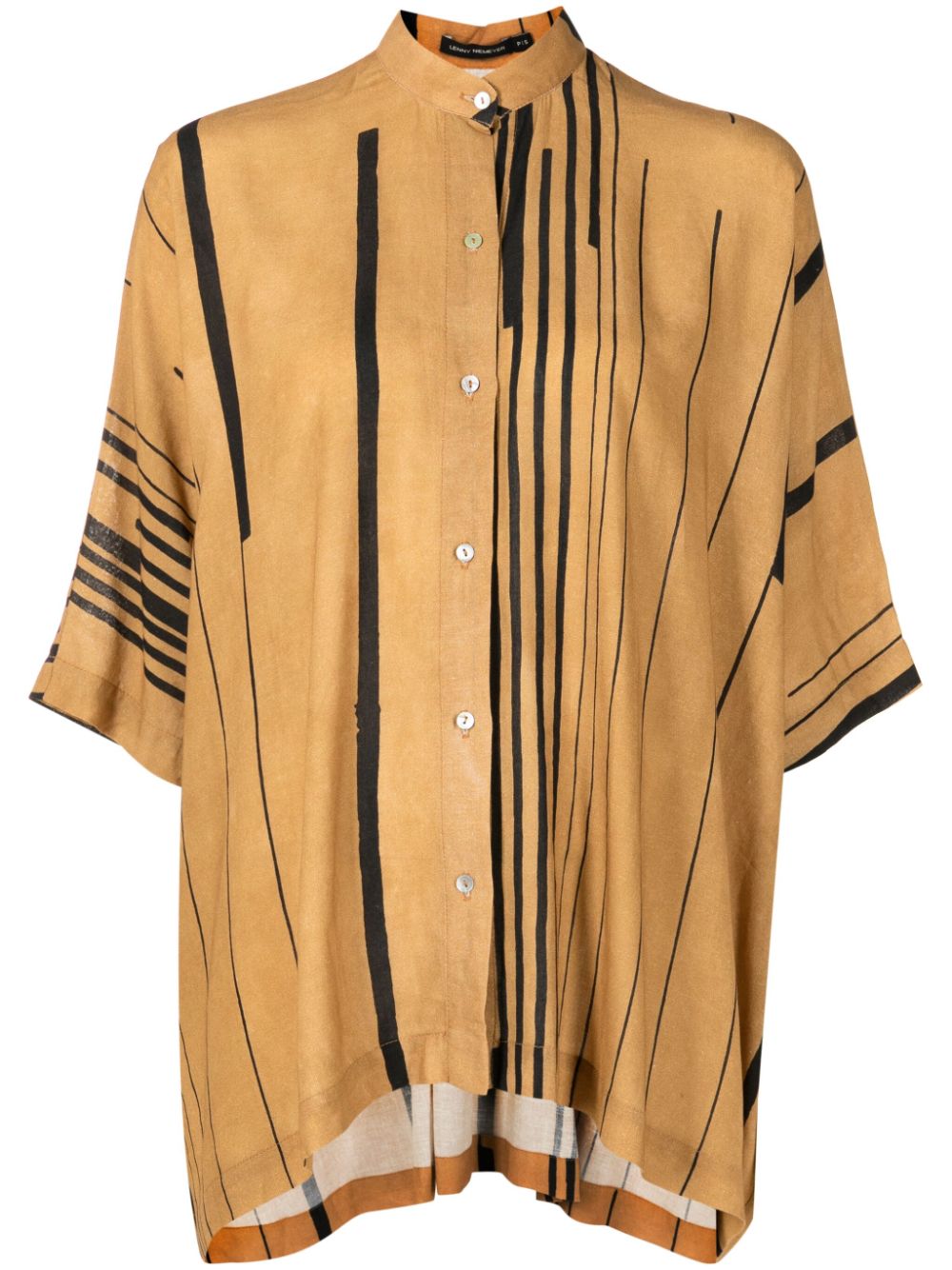 Lenny Niemeyer striped short-sleeve shirt - Brown