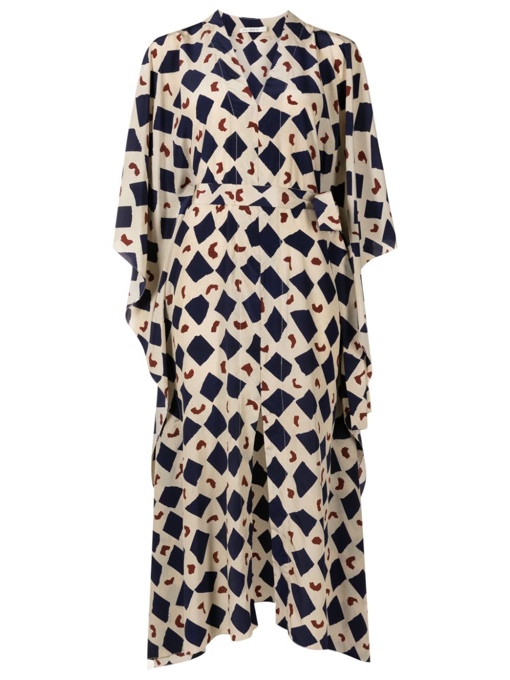 Lenny Niemeyer abstract-print silk dress - Neutrals