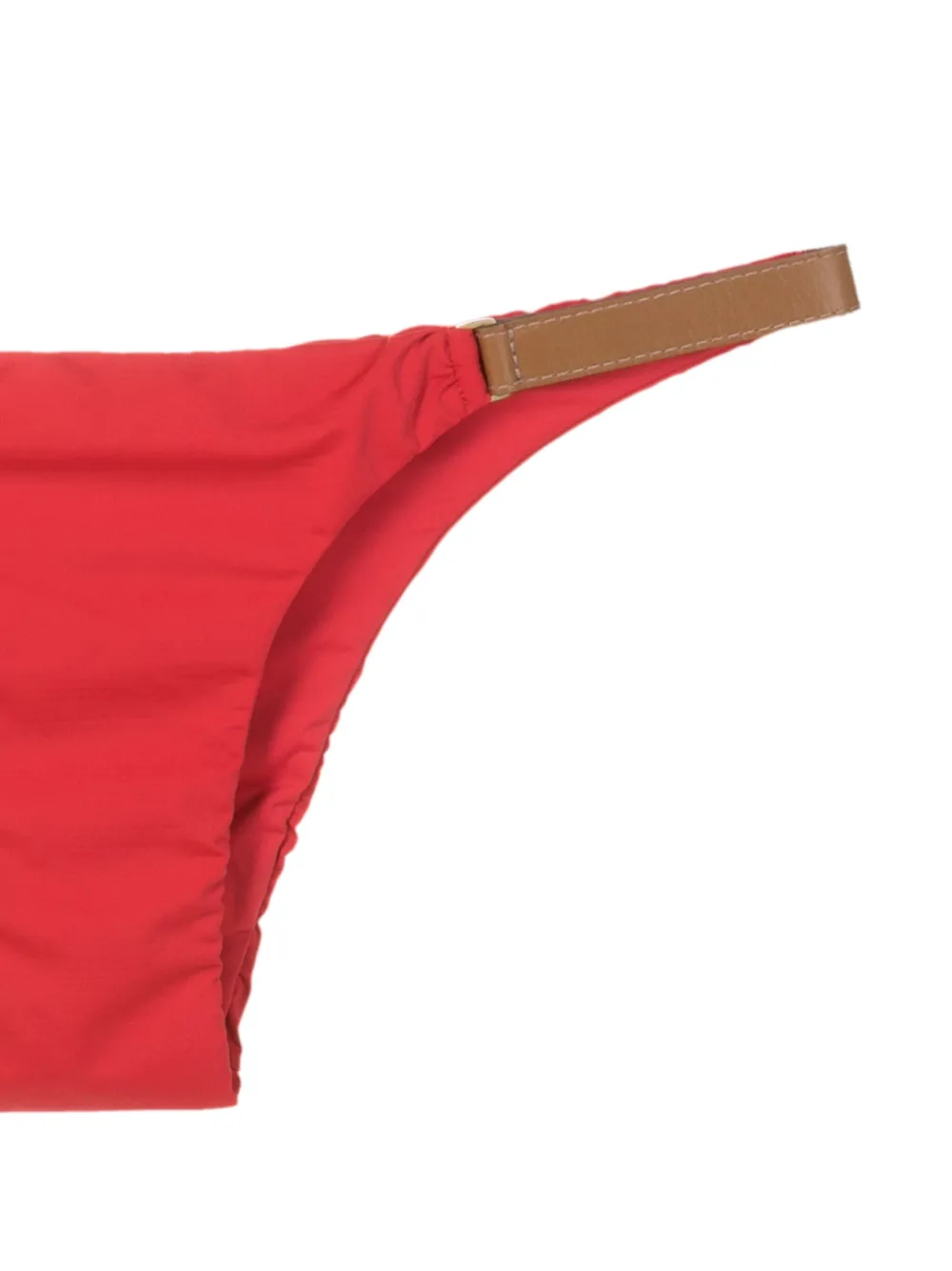 Lenny Niemeyer Leather-strap Detailed Bikini Bottom In Red
