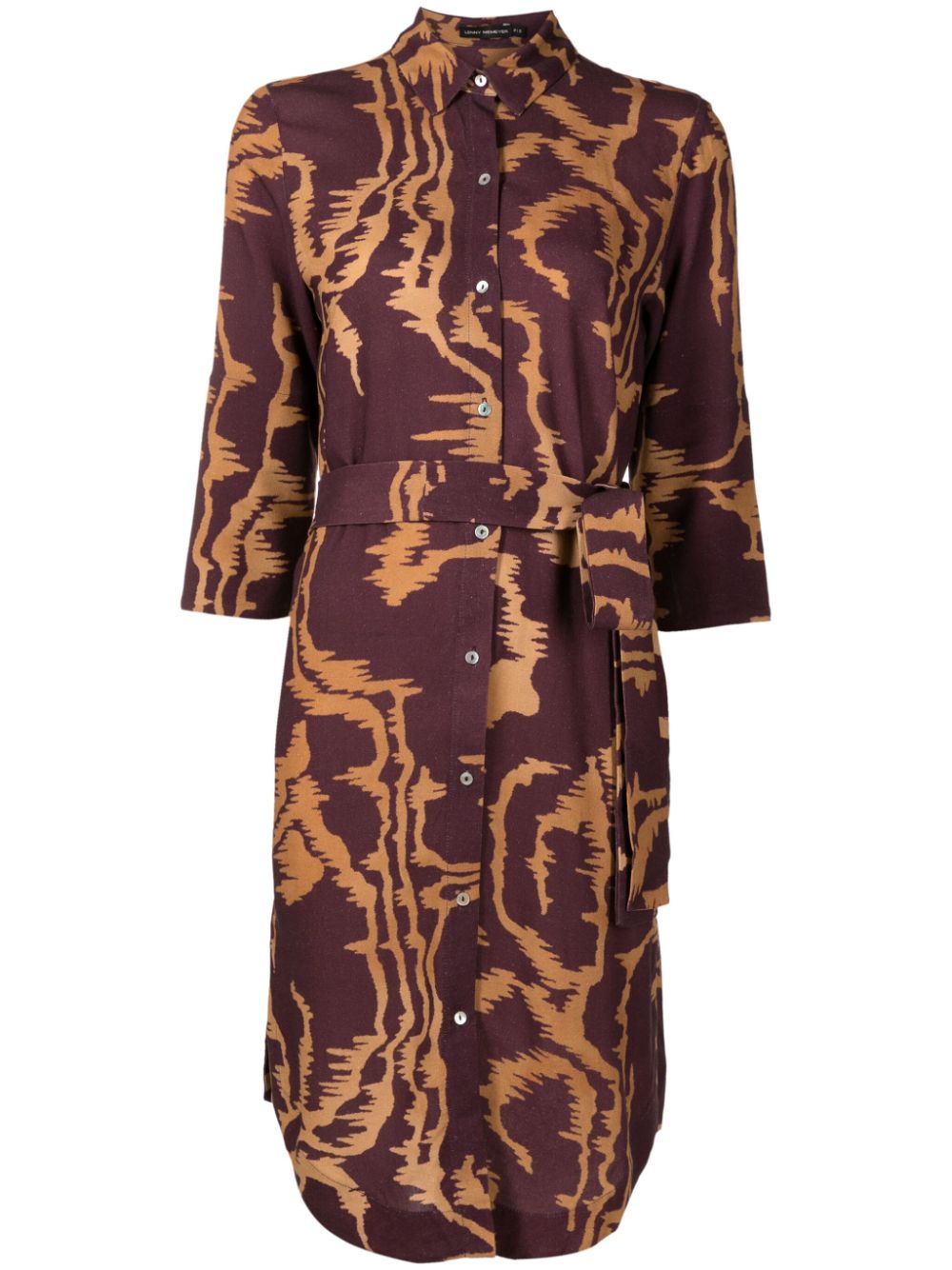 Lenny Niemeyer Cliff-print midi shirtdress - Purple