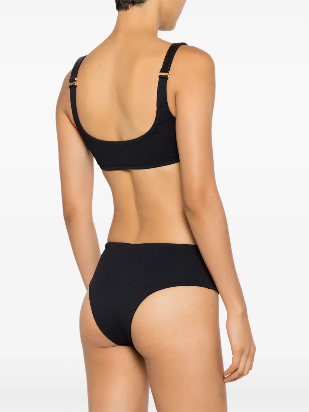 Lenny Niemeyer Diamond-pattern Bikini Top In Black