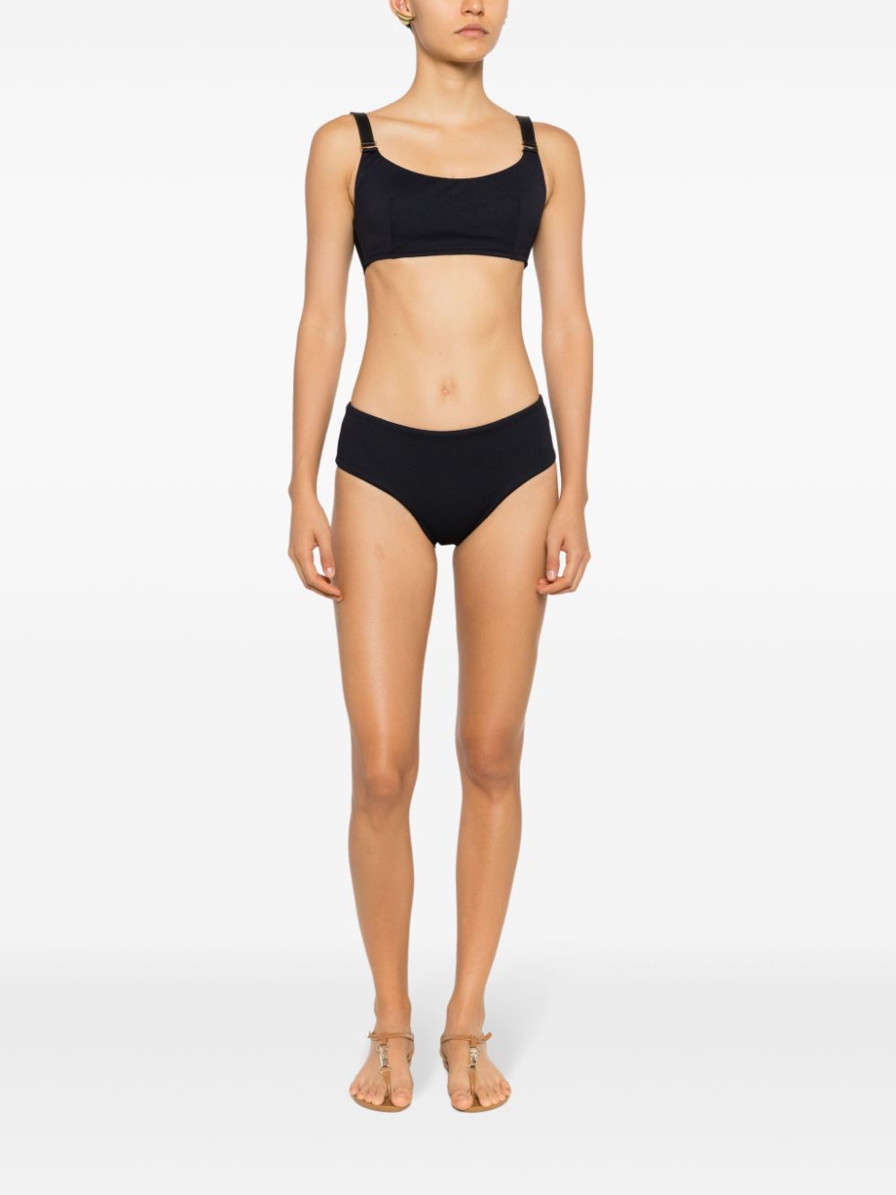 Lenny Niemeyer diamond-pattern bikini top - Black