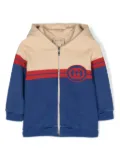 Gucci Kids Interlocking G-print cotton hoodie - Blue